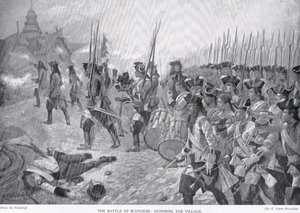 A Batalha de Blenheim: invadindo a vila, c.1910